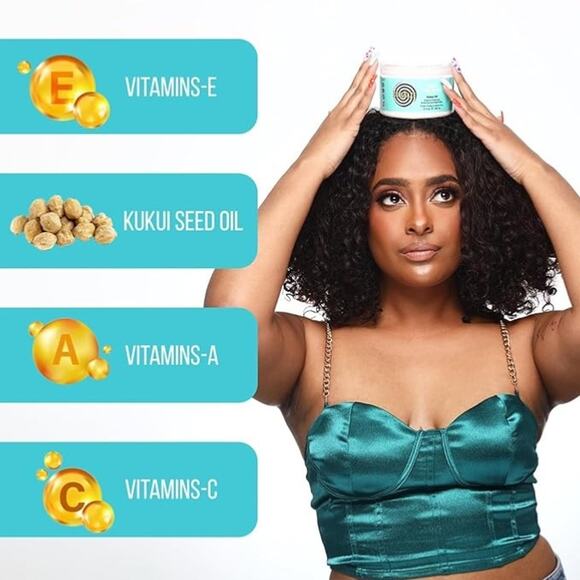 Curldaze Creamy Curl Styler with Kukui Oil, Vitamins A, C, and E. Moisturizing a - Picture 3 of 7